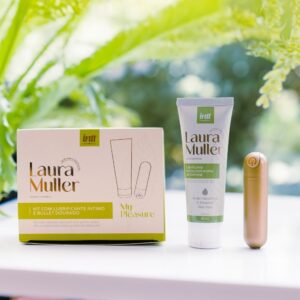 Kit My Pleasure By Laura Muller bullet dourado 9 intensidades e lubrificante íntimo 50g
