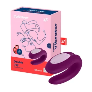 Double Joy vibrador para casal com APP Violeta
