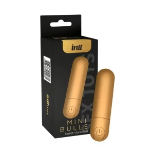 Mini bullet recarregável com 10 modos de vibração Dourado