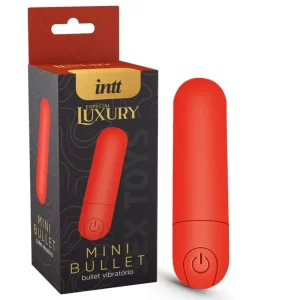 Mini bullet recarregável com 10 modos de vibração vermelho